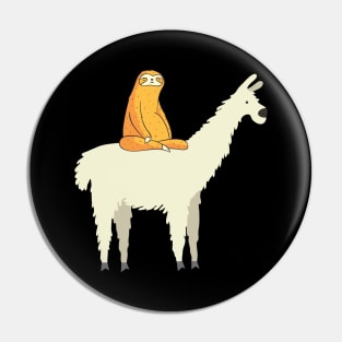 Cute Llama and Sloth Friends Adorable Animals Pin