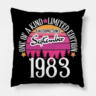 one of a kind limited edition Awesome Since September 1983 40th Birthday Pillow