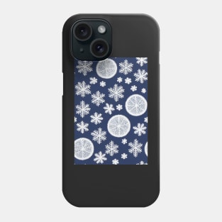 Christmas Seamless Pattern - Snowflakes #6 Phone Case