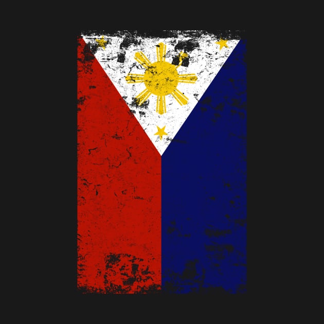 Filipino Vintage Distressed Philippines Flag by BANWA