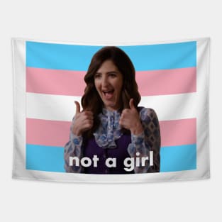 Trans Janet “Not a Girl” (The Good Place) Tapestry