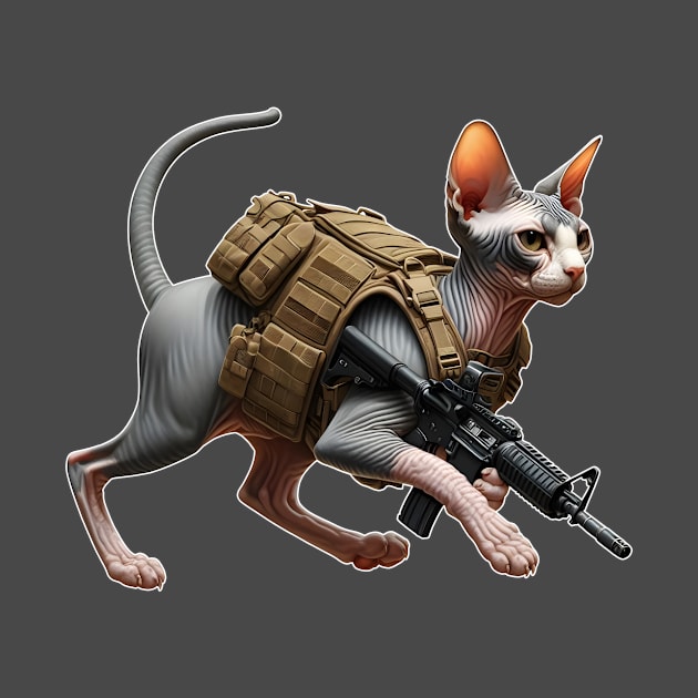 Tactical Cat by Rawlifegraphic