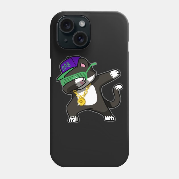 Dabbing Cat Funny Shirt Dab Hip Hop Dabbing Kitten Phone Case by vo_maria