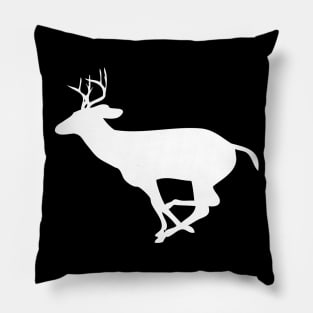 Deer Hunter - Deer running silhouette Pillow