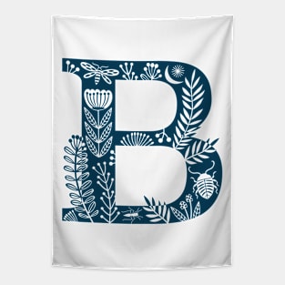 Letter B navy Tapestry