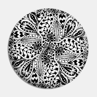 Floral doodle Pin