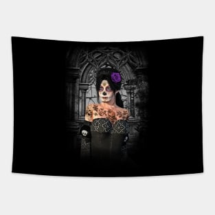 La Catrina Contemplate Tapestry