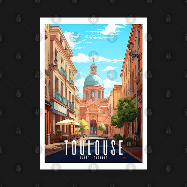 Affiche Toulouse - France - illustration by Labonneepoque