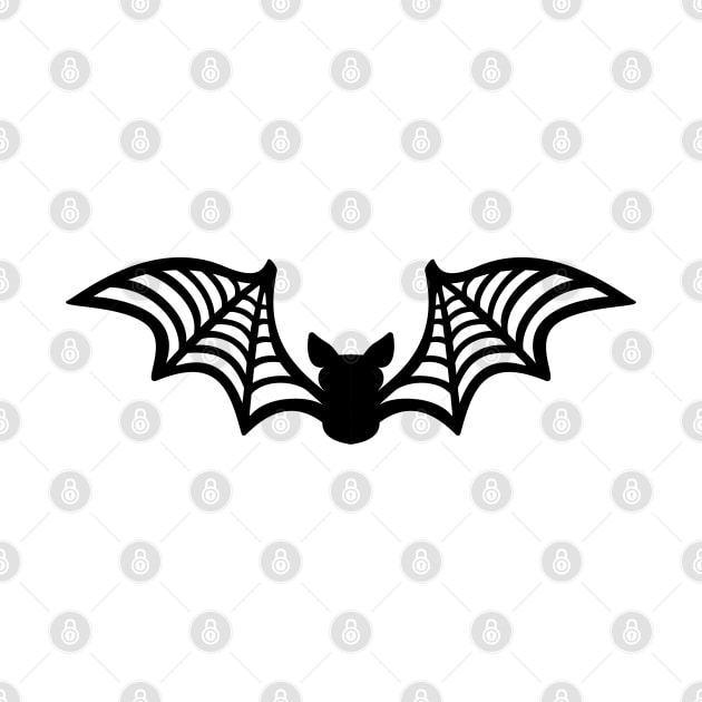 Bat Pattern - Black on White by AliceQuinn