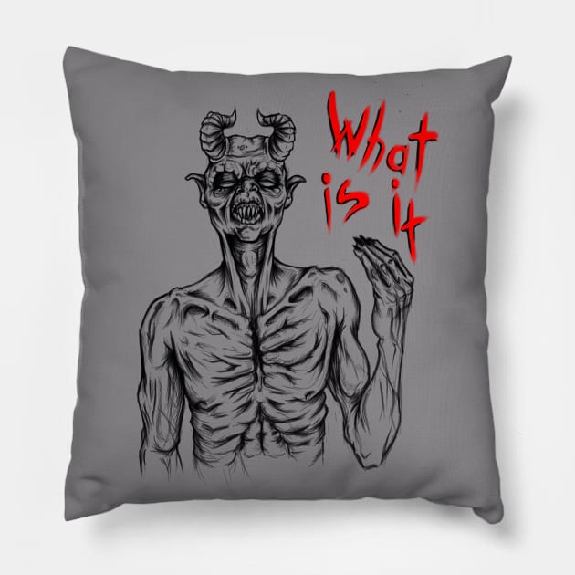 Evil Devil Pillow by GrafDeGoose