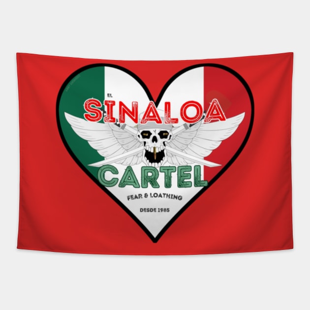 Sinaloa Mexican Cartel Meme By Abby Anime(c) Tapestry by Abby Anime