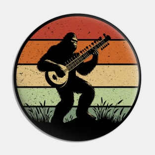 Bigfoot Playing The Sitar Hindustani Musical Instrument Sitarist Pin