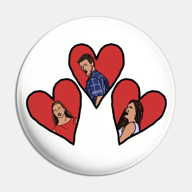 Distracted Boyfriend Meme Valentines Day Pin by ellenhenryart