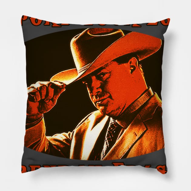 Support Your Local Brendan Fraser Pillow by MediaSandwich