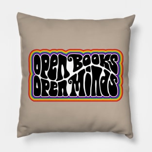 Open Books Open Minds Word Art Pillow