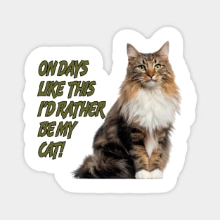 On Days Like This I'd Rather Be My Cat 1 Magnet