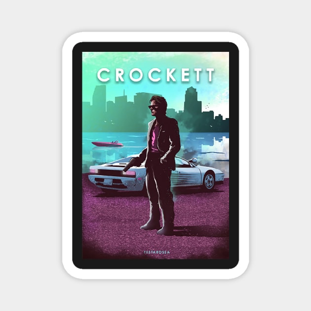 Sonny Crockett - Miami Vice - Testarossa - Car Legends Magnet by Great-Peoples