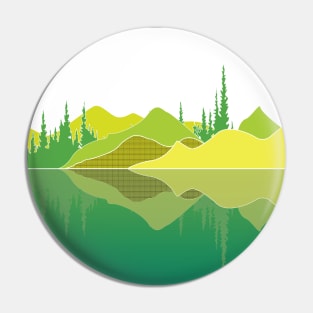 Landscape Vignette: Lime Reflection Lake Pin