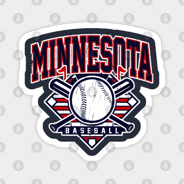 Vintage Minnesota Baseball Magnet by funandgames