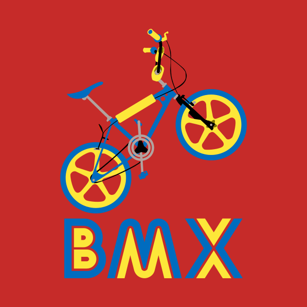 Blue & Yellow BMX Burner by Paulychilds