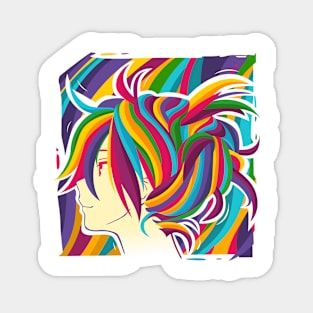 colorful girl #1 Magnet