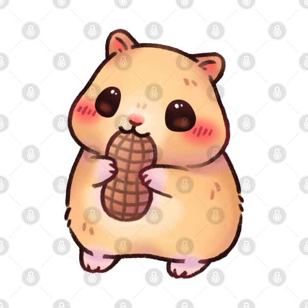 Hamster with Peanut by Riacchie Illustrations