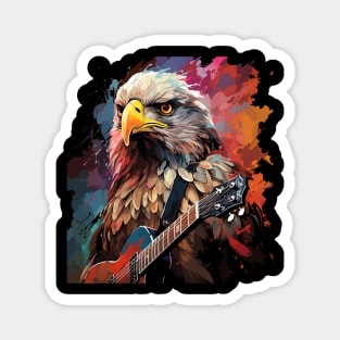 Eagle Playing Guitar Magnet