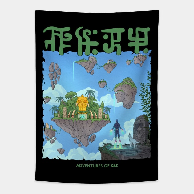 Skull Island Tapestry by Sotuland