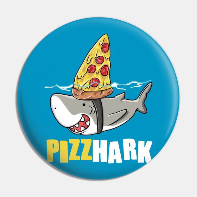 Cute Funny Pizza Shark Men Women Boys Girls Kids Gift Pin by Freid