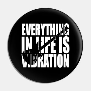 EVERYTHING IN LIFE IS VIBRATION funny bassist gift Pin