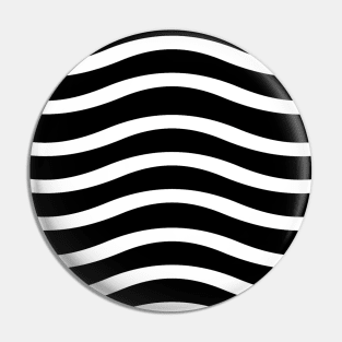 Black and white wavy line pattern Pin