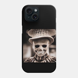 Skeleton with a high hat Phone Case