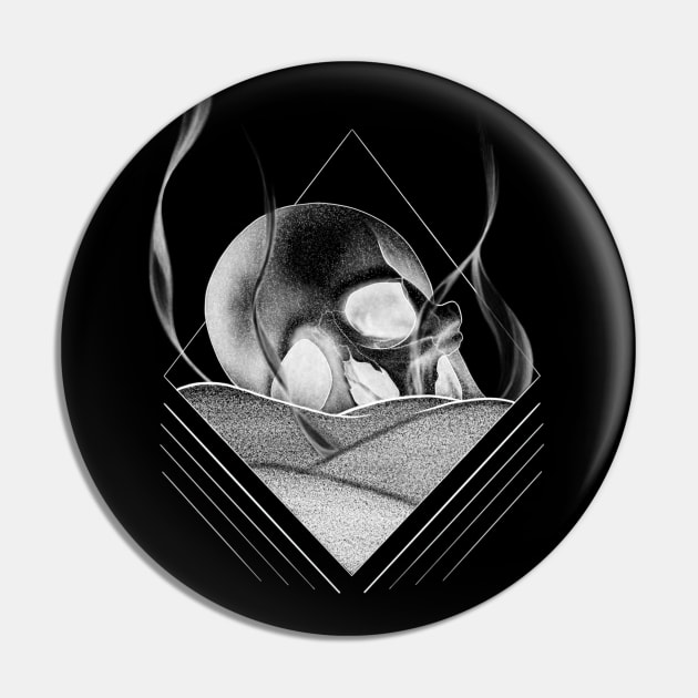 Human Skull Buried in a Bed of Sand with Geometrical Lines Pin by Tred85