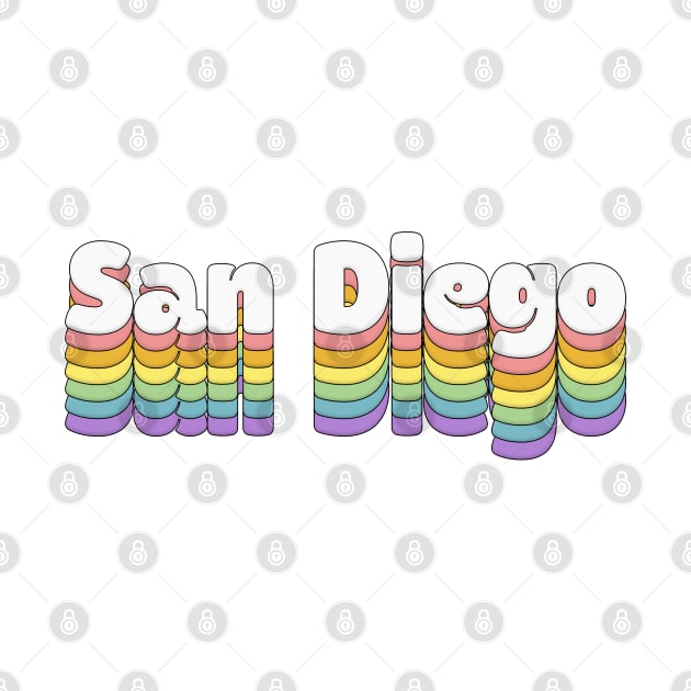 San Diego // Retro Typography Design by DankFutura