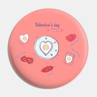 Valentine's day breakfast Pin