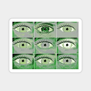 Aromantic Pride Painted Eyes Collage Magnet