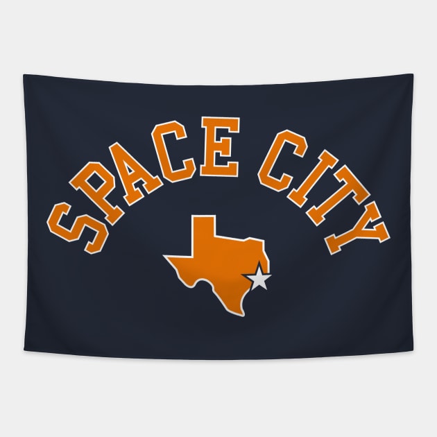 Space City Baseball Tapestry by CC0hort