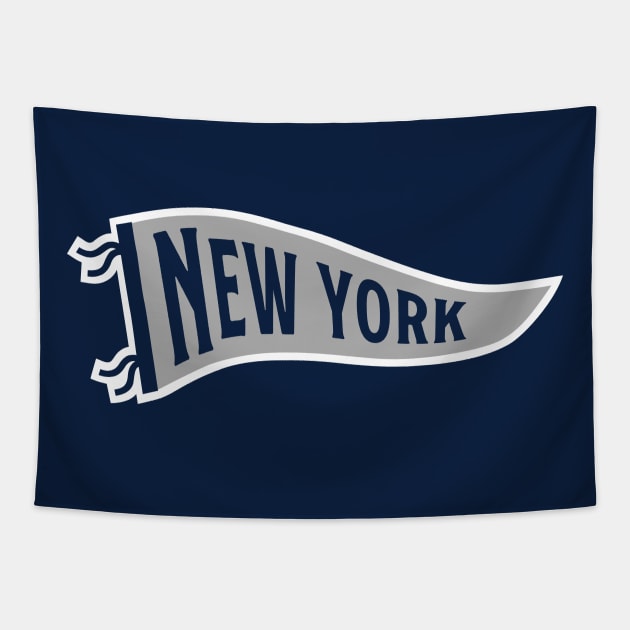 New York Pennant - Navy 2 Tapestry by KFig21