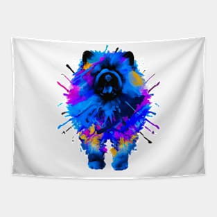 Chow Chow Doggo Stencil Watercolor Art Tapestry