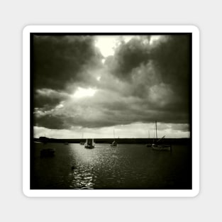 Burnham Overy Staithe  at high tide, Norfolk, UK Magnet