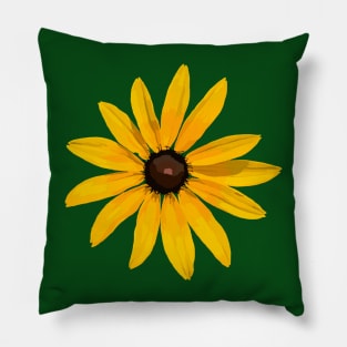 Black-Eyed Susan (Green) Pillow