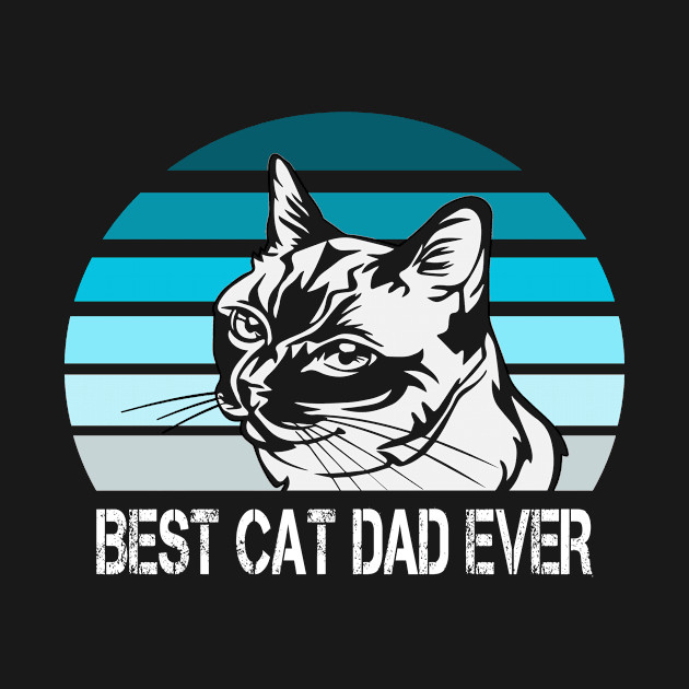 Vintage Best Cat Dad Ever by karascom