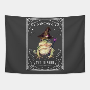 The Wizard Frog Tarot Card Spirit Animal Design Tapestry