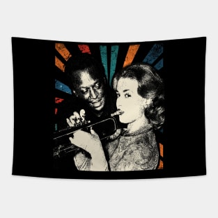 Miles Davis graphic vintage Tapestry