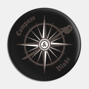 Compass and Blade Logo Pin