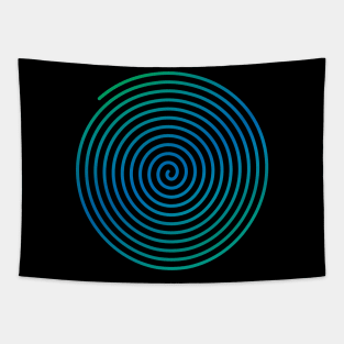 Aqua Coil Tapestry