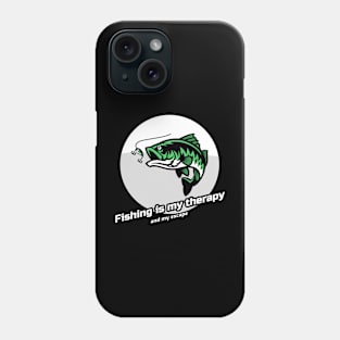 Fishing is my therapy and escape Phone Case