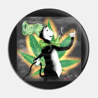 Cat in the Ganja Hat Pin