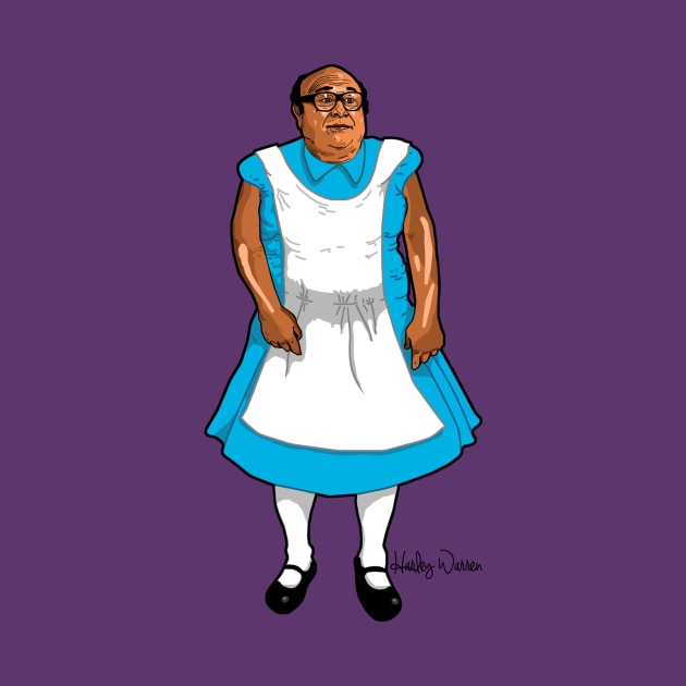 Danny DeVito as Alice In Wonderland by Harley Warren