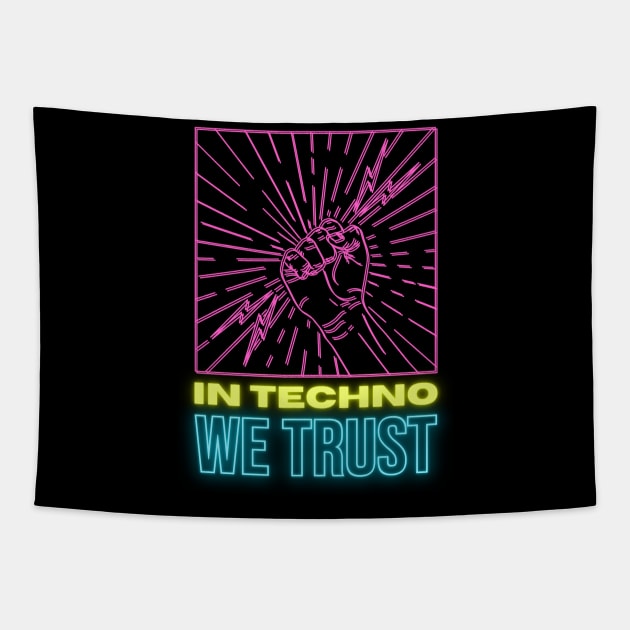 In Techno We Trust Tapestry by kroegerjoy